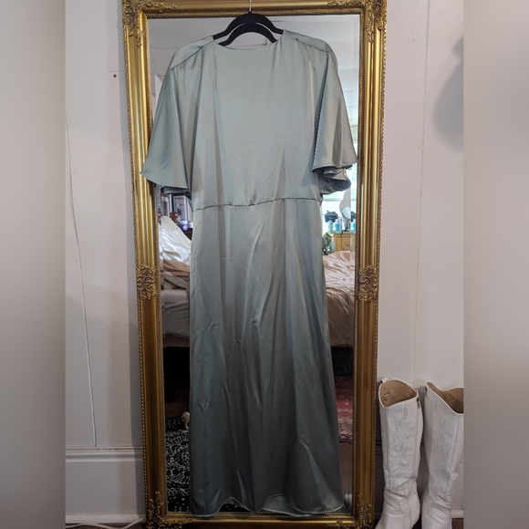 Satin Draped Dress - Picture 8 of 9